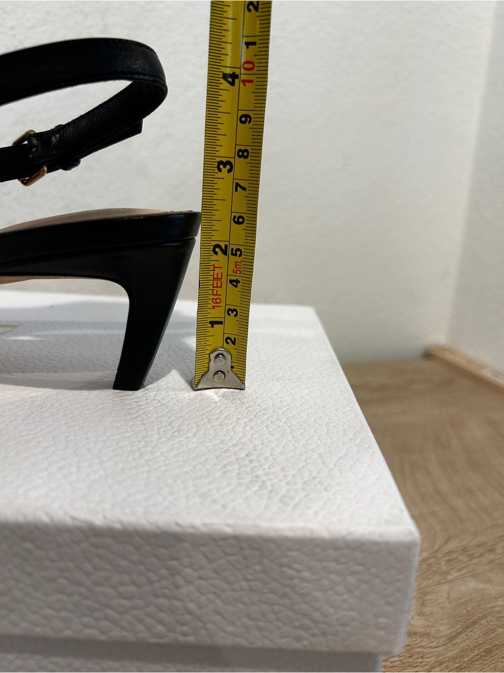 NIB DIOR Dior Boy Leather Slingback pumps w/gold-tone lettering, Size 38, $1300 - Picture 10 of 13